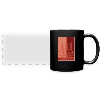 Oil Field Oil Rig - Full Colour Panoramic Mug - black - Front
