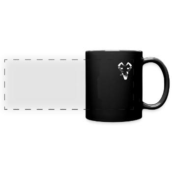 Logo Yoga Love Emblème Hatha Asanas Kundalini - Mug panoramique uni - noir - Devant