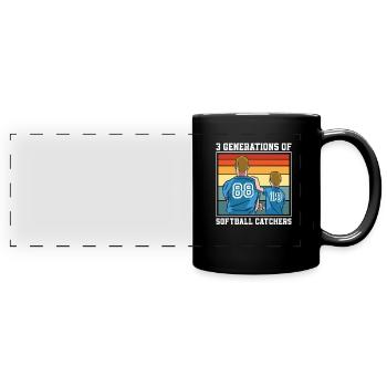 Softball - Full Colour Panoramic Mug - black - Front