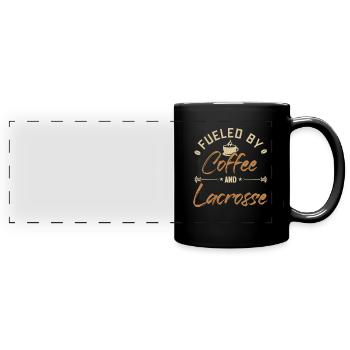 Fueled by Coffee and Lacrosse Intercrosse Trainer - Panorama-Tasse farbig - Schwarz - Vorne