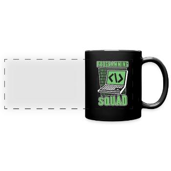 Développeur logiciel Programming Squad - Mug panoramique uni - noir - Devant