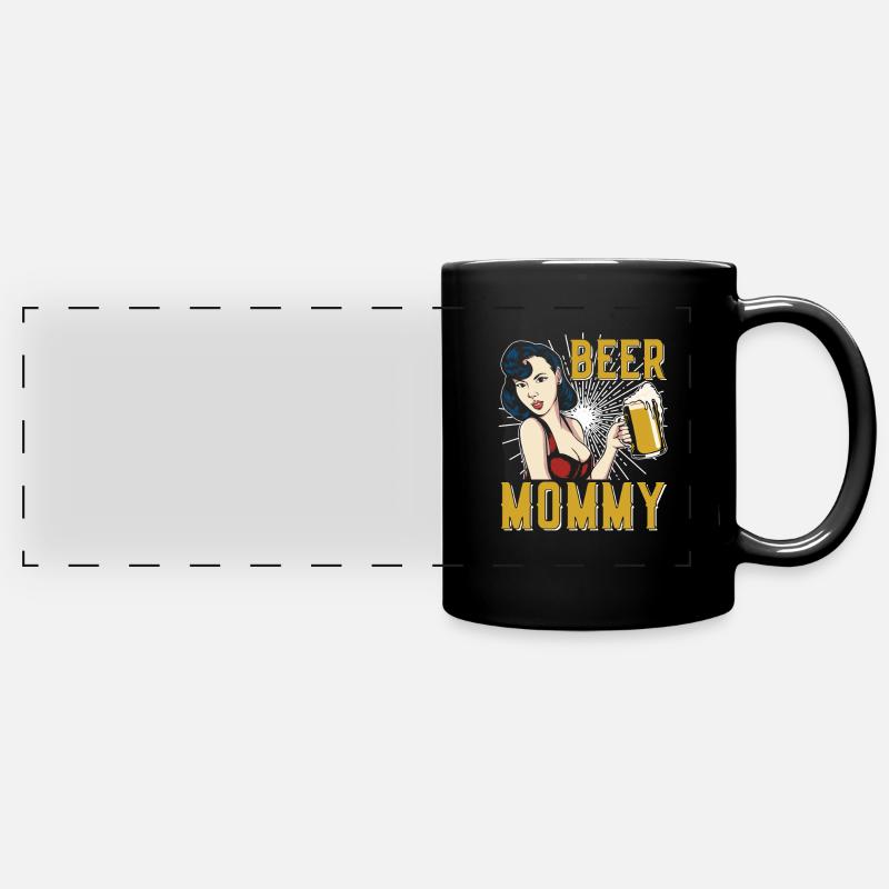 Craft Beer Bier Craftbier Mama - Full Colour Panoramic Mug - black
