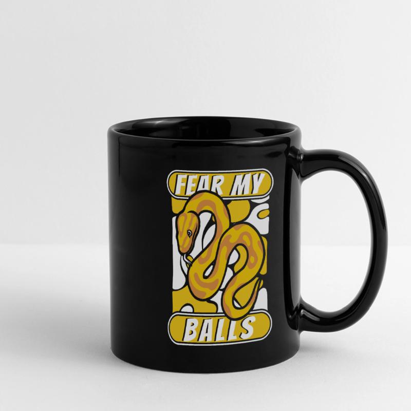 Fear My Balls Python Snake Banana Ball Python Mug panoramique uni