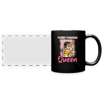 Furry Fandom Fursuits Queen - Mug panoramique uni - noir - Devant