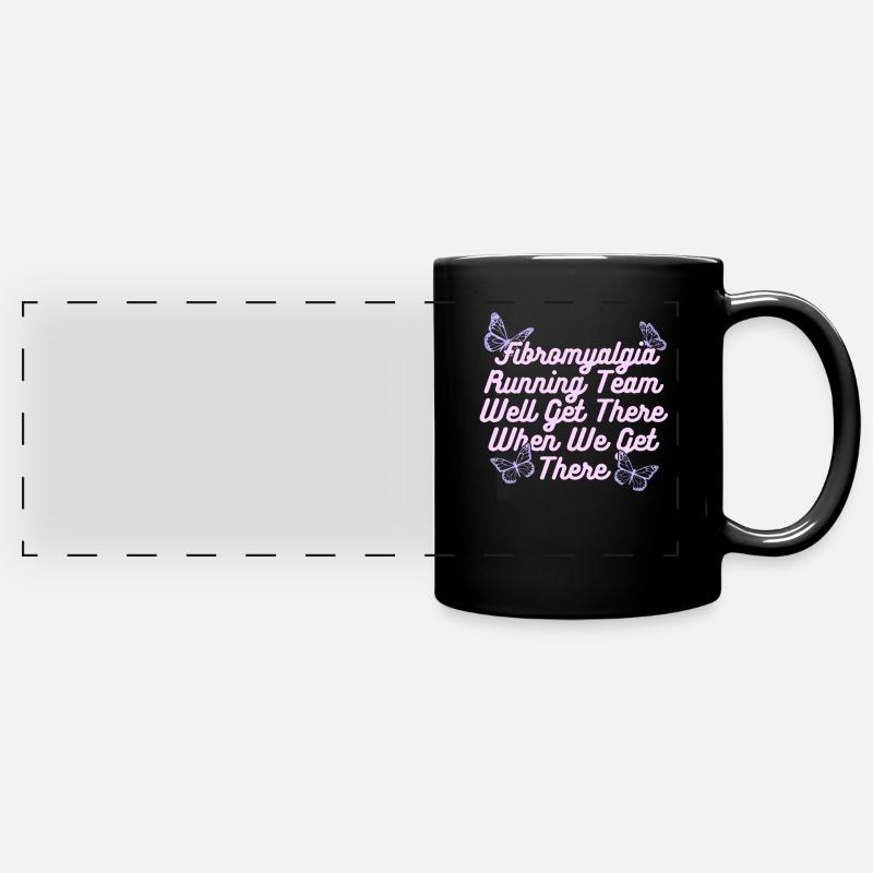 Fibromyalgia rheumatism butterfly - Full Colour Panoramic Mug - black