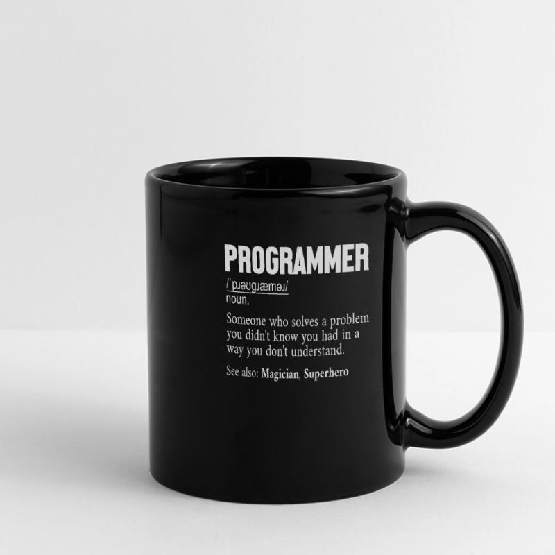 Programmer Definition Softwareentwickler Coder Panorama-Tasse farbig