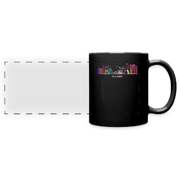 Madrid Skyline Madrid - Mug panoramique uni - noir - Devant