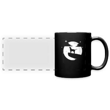 Four-legged friend Wauwau male dog owner Beagle dog - Full Colour Panoramic Mug - black - Front