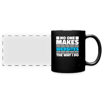 Web Entwickler Webdeveloper Witzig - Panorama-Tasse farbig - Schwarz - Vorne