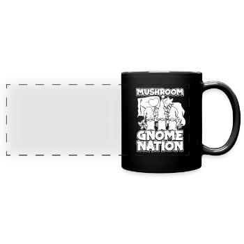 Pilzsammler Pilze Nation Pilzzwerg - Panorama-Tasse farbig - Schwarz - Vorne