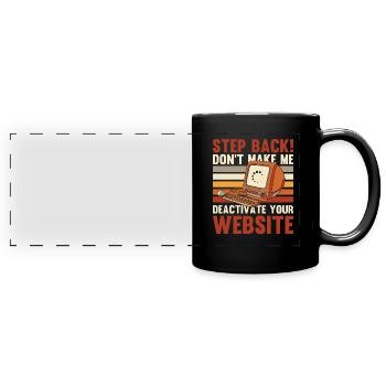 Web Entwickler Webdeveloper Witzig - Panorama-Tasse farbig - Schwarz - Vorne
