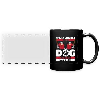 Cricket - Panorama-Tasse farbig - Schwarz - Vorne