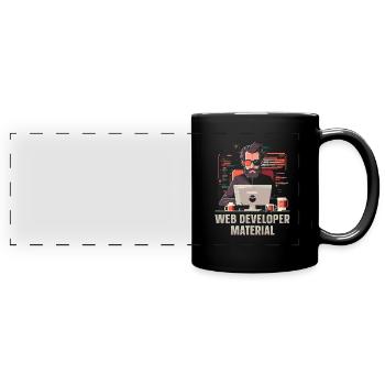Web Entwickler Webdeveloper Cool - Panorama-Tasse farbig - Schwarz - Vorne