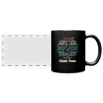 Yoga Cool - Mug panoramique uni - noir - Devant