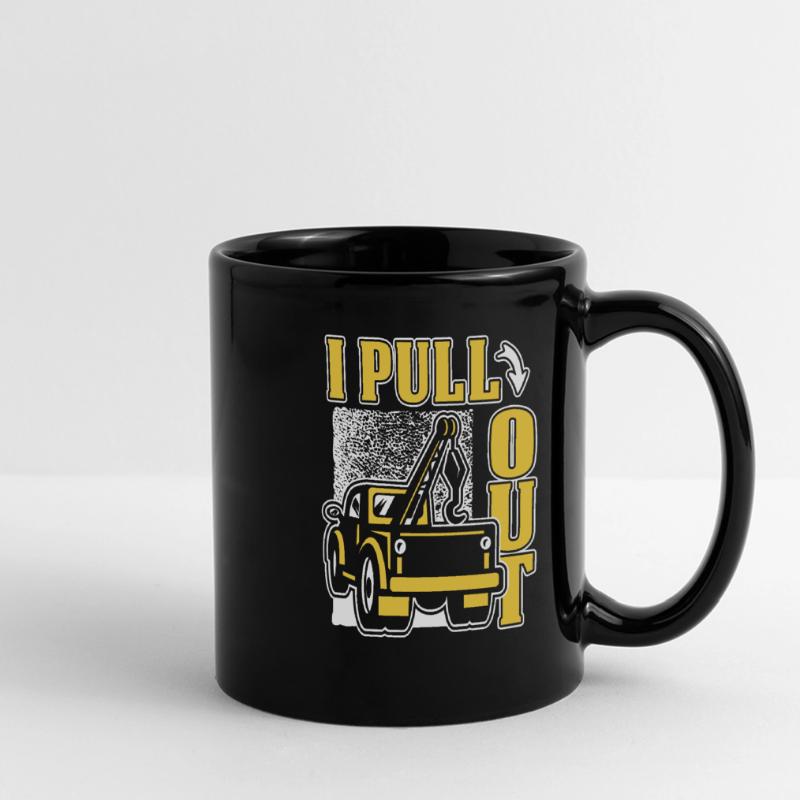 I Pull Out Abschlepper Abschleppdienst Fahrer Panorama-Tasse farbig