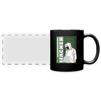 Je suis un hacker Ingénierie sociale Phishing Sniffer - Mug panoramique uni - noir - Devant