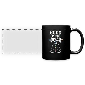 Yoga Cool - Mug panoramique uni - noir - Devant