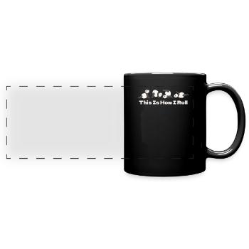 Yoga Niedlich Panda Macht Yoga - Panorama-Tasse farbig - Schwarz - Vorne