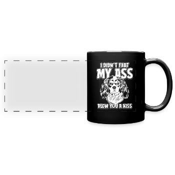 King Charles Cavalier - Panorama-Tasse farbig - Schwarz - Vorne