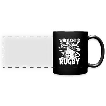 Rugby Rollstuhl - Panorama-Tasse farbig - Schwarz - Vorne