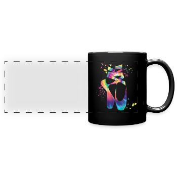 Ballettschuhe Tänzerin Frau Ballerina - Panorama-Tasse farbig - Schwarz - Vorne