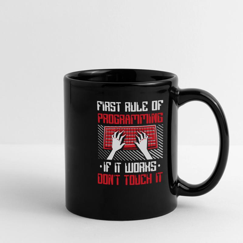 If It Works Don't Touch It Developer Coder Full Colour Panoramic Mug
