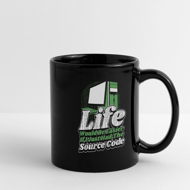 Life Would Be Easier Developer Coder Programmer Full Colour Panoramic Mug