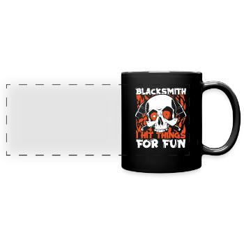 I Hit Things For Fun Blacksmith Forging - Full Colour Panoramic Mug - black - Front