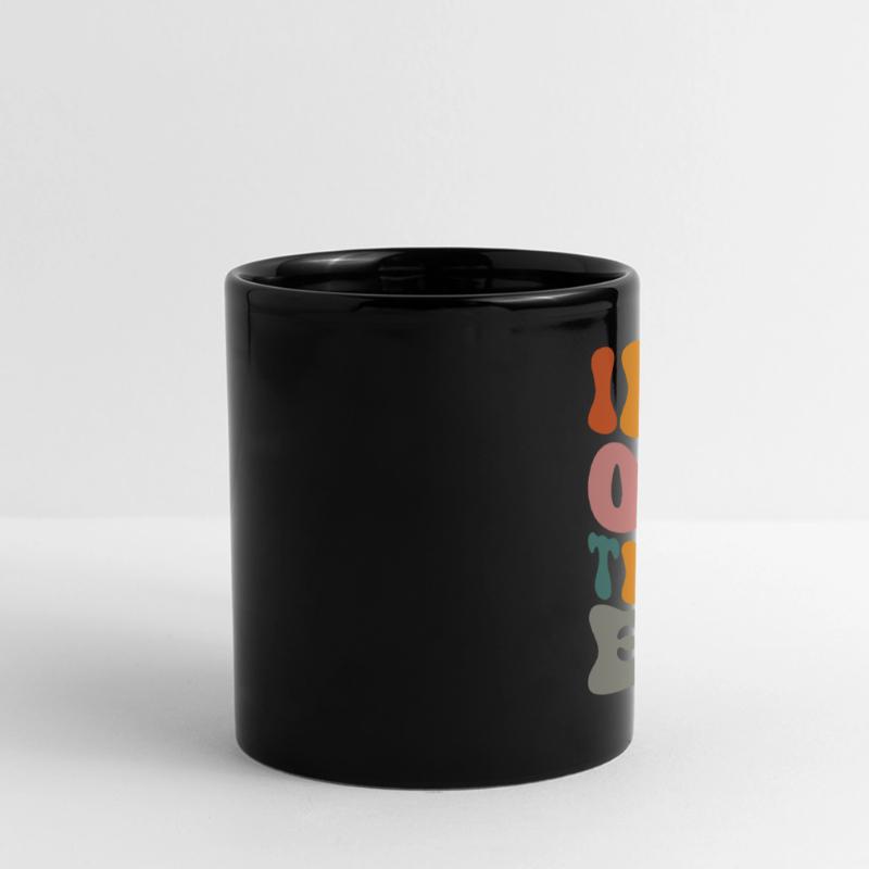 Dans mon ère Overthinker Overthink Groovy Mug panoramique uni