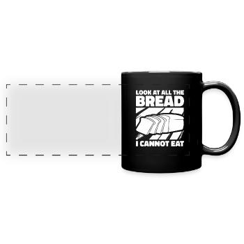 Gluten free - Full Colour Panoramic Mug - black - Front