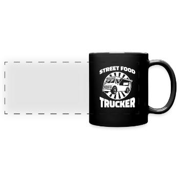 Street Food Trucker - Full Colour Panoramic Mug - black - Front