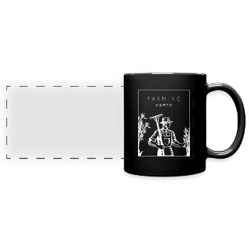 Agriculture Hanzi chinoise Agriculteur biologique - Mug panoramique uni - noir - Devant