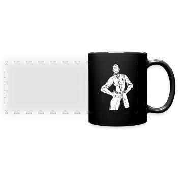 Papa de la fête des pères - Mug panoramique uni - noir - Devant