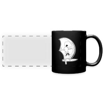 Wing Surf Wing Foil - Full Colour Panoramic Mug - black - Front