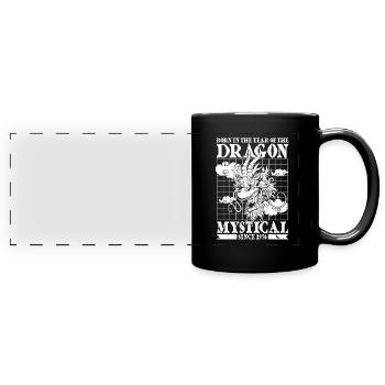 Jahr Des Drachen 2024 - Panorama-Tasse farbig - Schwarz - Vorne