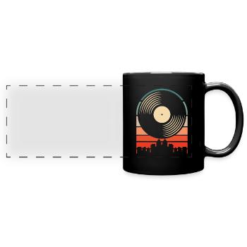 Vinyl Record Collector - Full Colour Panoramic Mug - black - Front