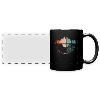 Vinyl Record Collector - Full Colour Panoramic Mug - black - Front