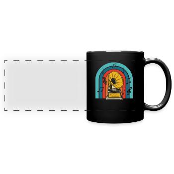 Vinyl Record Collector - Full Colour Panoramic Mug - black - Front
