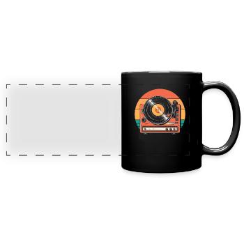 Vinyl Record Collector - Full Colour Panoramic Mug - black - Front
