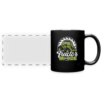 Mode Tracteur sur l'agriculture Agriculteur biologique - Mug panoramique uni - noir - Devant