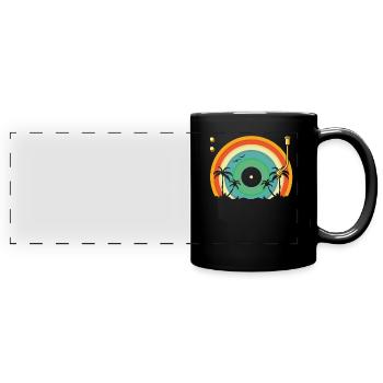 Vinyl Record Collector - Full Colour Panoramic Mug - black - Front