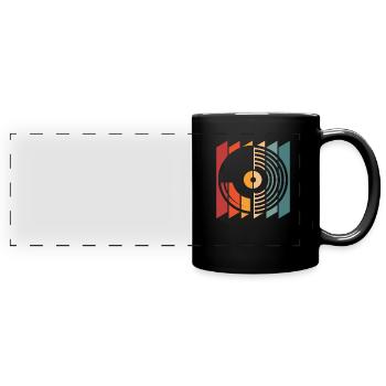 Vinyl Record Collector - Full Colour Panoramic Mug - black - Front