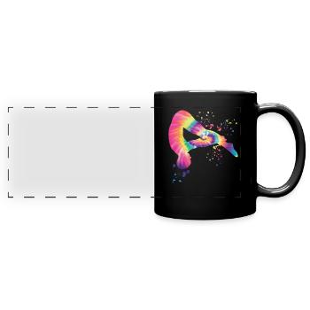 Diving, Artistic Jumping, Synchronized Diving - Full Colour Panoramic Mug - black - Front