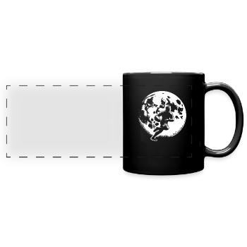 Rugby Mond - Panorama-Tasse farbig - Schwarz - Vorne