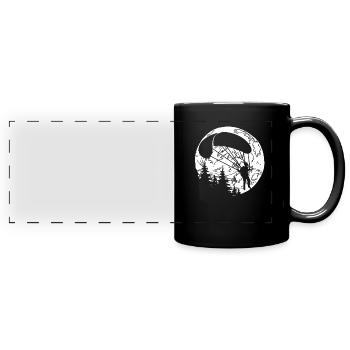 Paragliding Paragliding Moon - Full Colour Panoramic Mug - black - Front