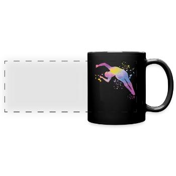 Diving, Synchronized Diving, Artistic Jumping - Full Colour Panoramic Mug - black - Front