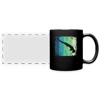 Diving, Artistic Jumping, Synchronized Diving - Full Colour Panoramic Mug - black - Front