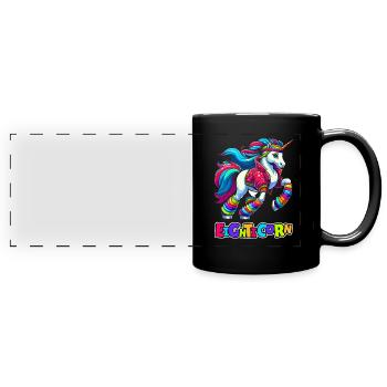 80s Eighties Unicorn Eighticorn - Full Colour Panoramic Mug - black - Front