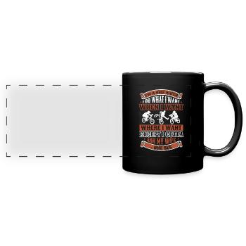 Bmx Bmx Biker - Panorama-Tasse farbig - Schwarz - Vorne