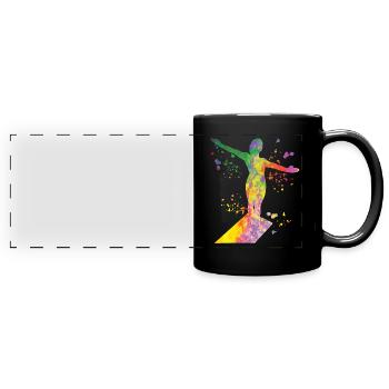 Diving, Artistic Jumping, Synchronized Diving - Full Colour Panoramic Mug - black - Front